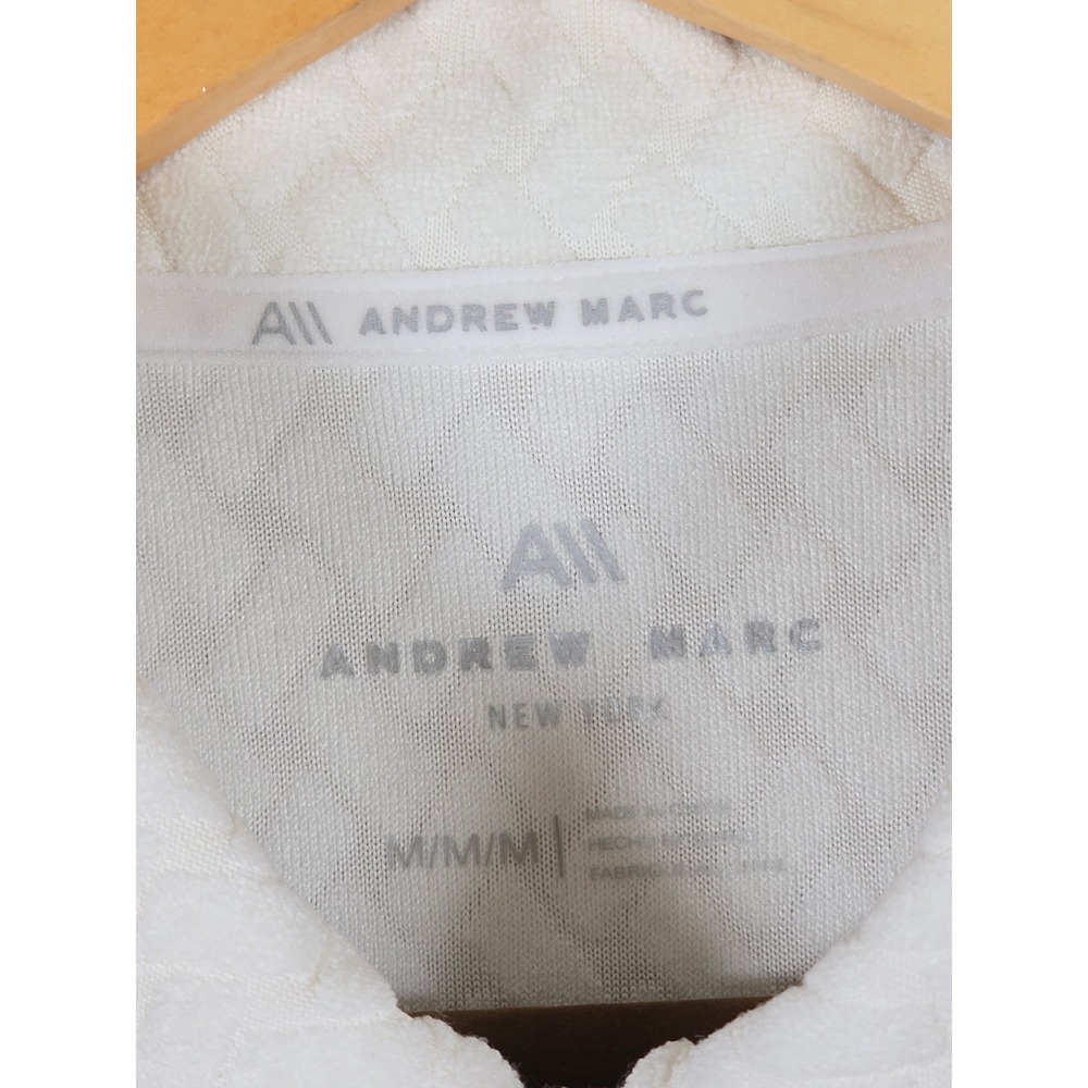 Andrew Marc Women's Short Sleeve Collared Textured French Terry Size‎ M - Picture 5 of 11